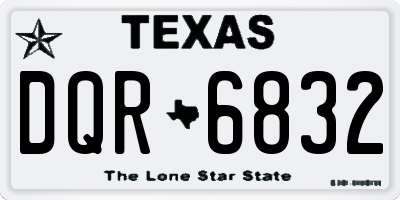 TX license plate DQR6832