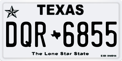 TX license plate DQR6855