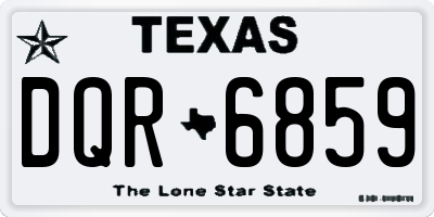 TX license plate DQR6859
