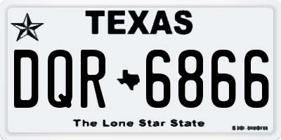 TX license plate DQR6866