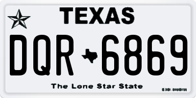 TX license plate DQR6869