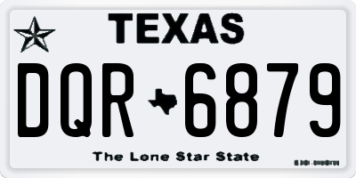 TX license plate DQR6879