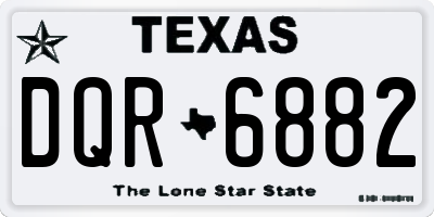 TX license plate DQR6882