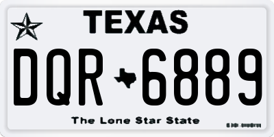 TX license plate DQR6889