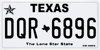 TX license plate DQR6896