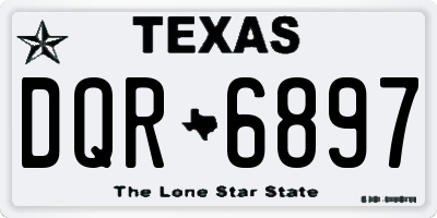 TX license plate DQR6897
