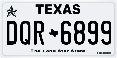 TX license plate DQR6899