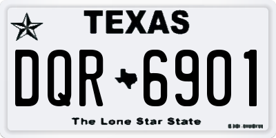 TX license plate DQR6901