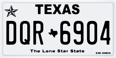 TX license plate DQR6904