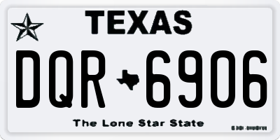 TX license plate DQR6906