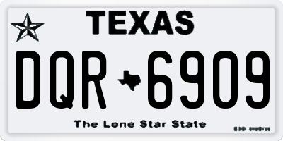 TX license plate DQR6909