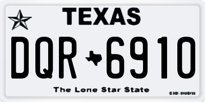 TX license plate DQR6910