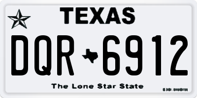 TX license plate DQR6912