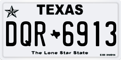 TX license plate DQR6913