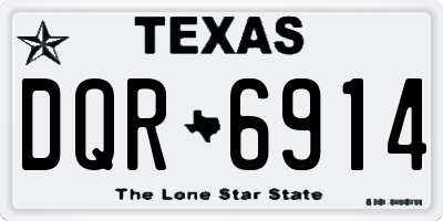 TX license plate DQR6914