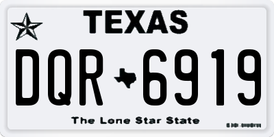 TX license plate DQR6919