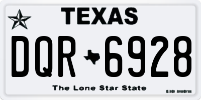 TX license plate DQR6928