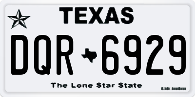 TX license plate DQR6929