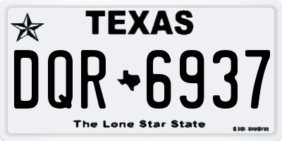TX license plate DQR6937