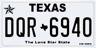 TX license plate DQR6940