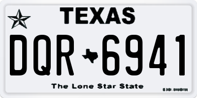 TX license plate DQR6941
