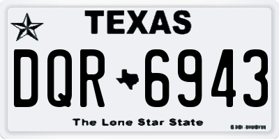 TX license plate DQR6943