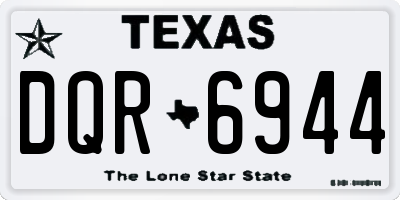TX license plate DQR6944