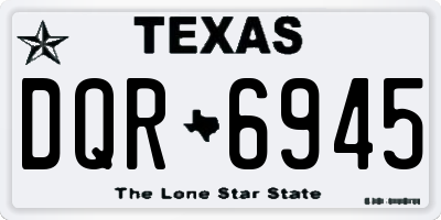 TX license plate DQR6945