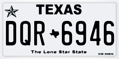 TX license plate DQR6946
