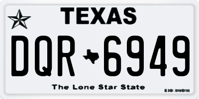 TX license plate DQR6949