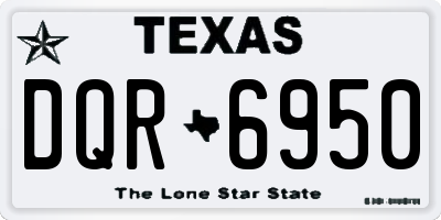 TX license plate DQR6950