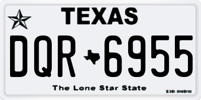 TX license plate DQR6955