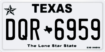 TX license plate DQR6959