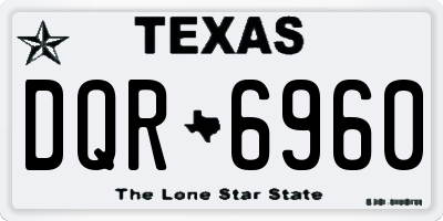TX license plate DQR6960