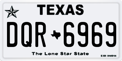 TX license plate DQR6969