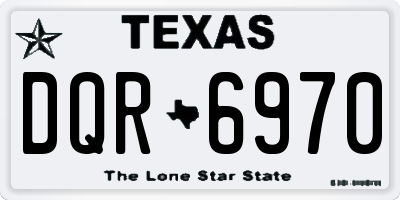 TX license plate DQR6970