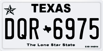 TX license plate DQR6975