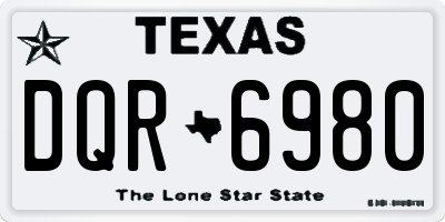 TX license plate DQR6980