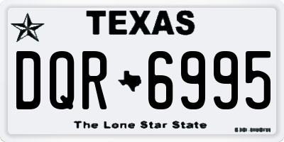 TX license plate DQR6995