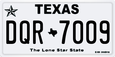 TX license plate DQR7009