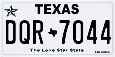 TX license plate DQR7044