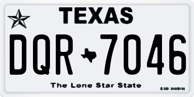 TX license plate DQR7046