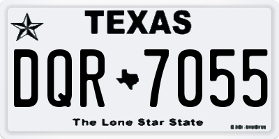 TX license plate DQR7055