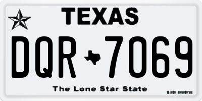 TX license plate DQR7069