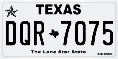 TX license plate DQR7075
