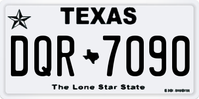 TX license plate DQR7090