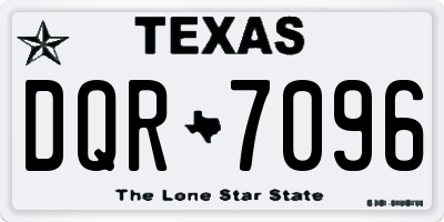 TX license plate DQR7096
