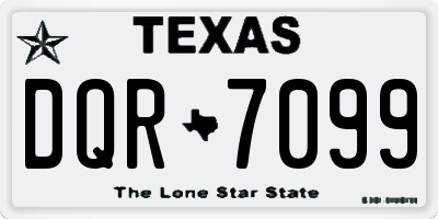 TX license plate DQR7099