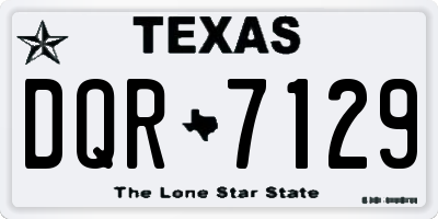 TX license plate DQR7129