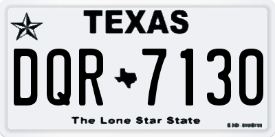 TX license plate DQR7130